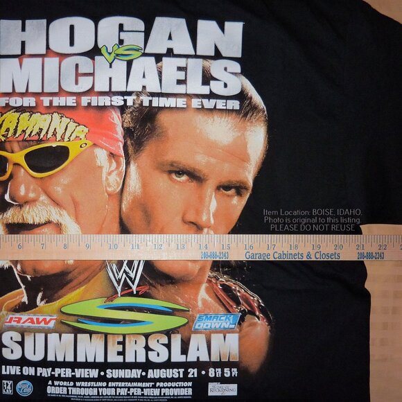 SummerSlam 2005 shirt vintage WWE PPV promo pay per view Hogan Shawn Michaels - Picture 5 of 6